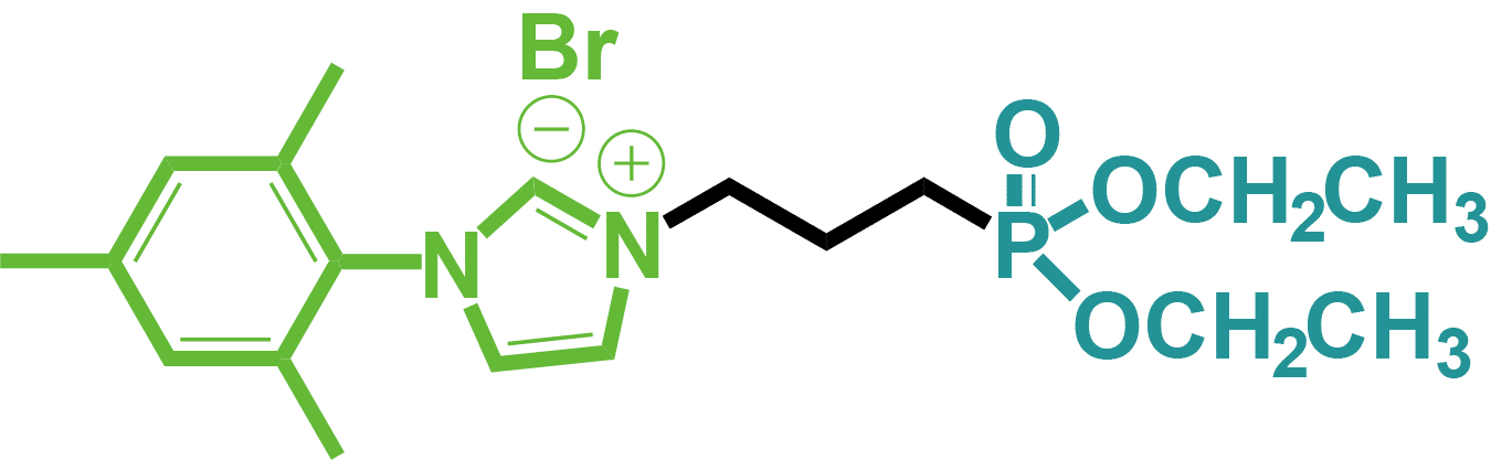 3-(3-(Diethoxyphosphoryl)propyl)-1-mesityl-1H-imidazol-3-ium bromide