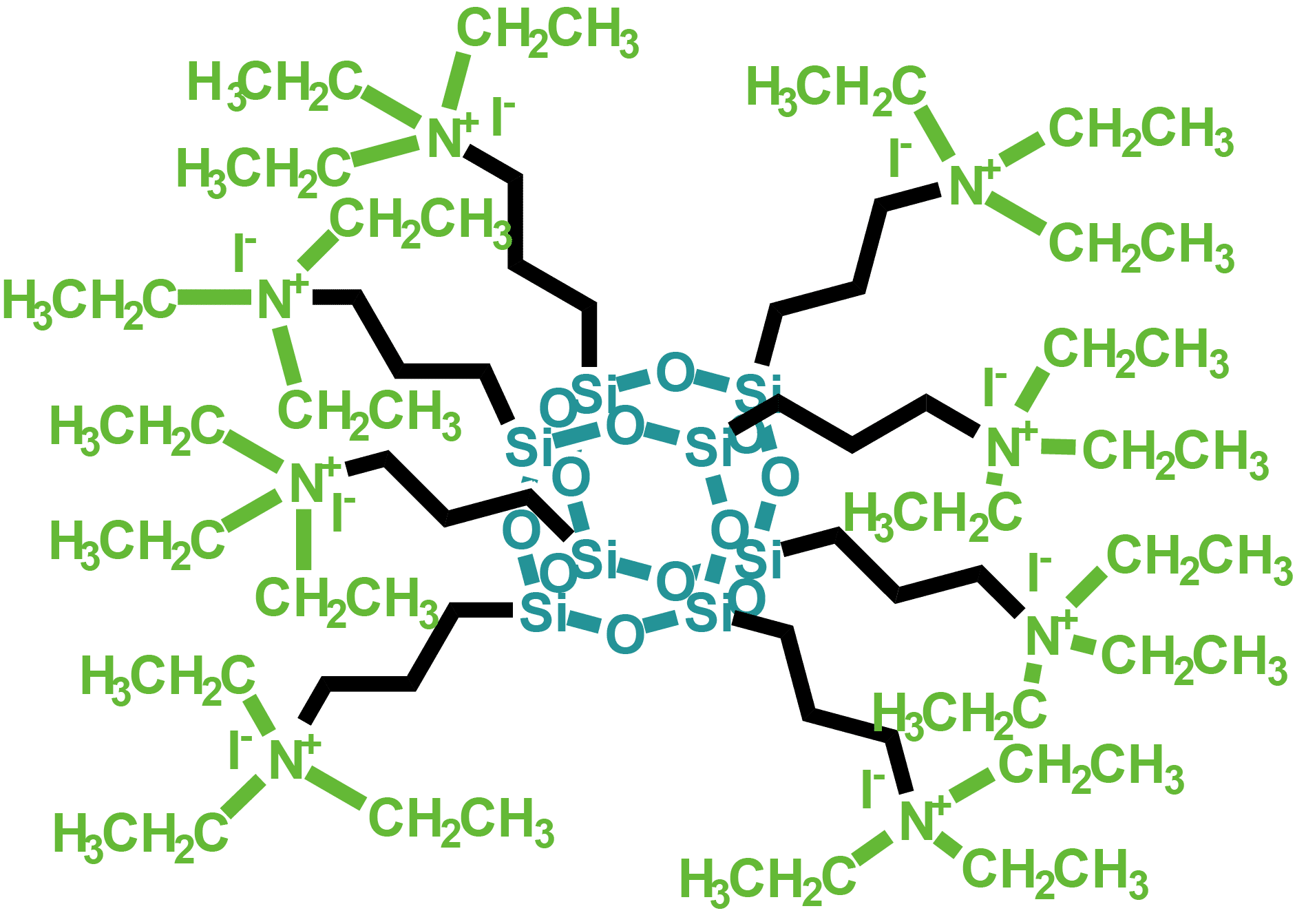 Octakis(3-triethylammonium iodide propyl)octasilsesquioxane